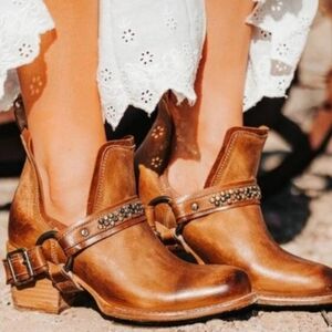 Freebird By Steven Dusty Studded Harness Ankle Boot: Size 11